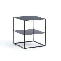 Тумба Из металла с 2 полками Janik единый размер черный LA REDOUTE INTERIEURS  фото, kupilegko.ru